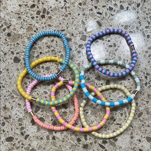Pura Vida stretch Vacation Vibes Multicolor Beaded Bracelets Set